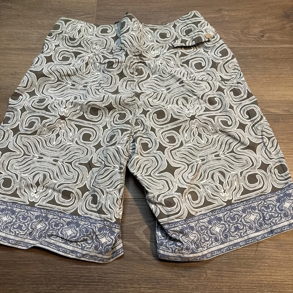 Vintage Patagonia Shorts Men 33 Pataloha Aztec‎ Swirl Wave Swim Board Trunks 90s